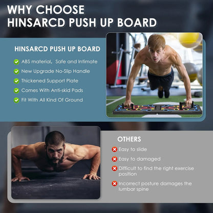 Push up Board 15 in 1 Home Workout Equipment Multi-Functional Pushup Stands System Fitness Floor Chest Muscle Exercise Professional Equipment Burn Fat Strength Training Arm Men & Women Weights